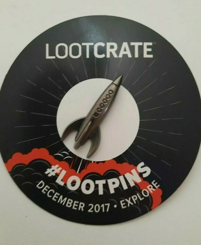 Retro rocket ship pin - retro,