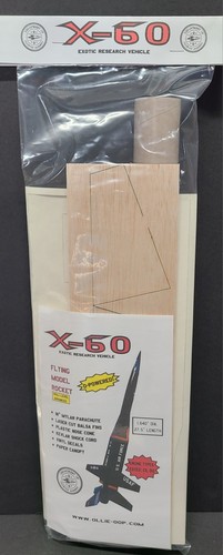 Flying model rocket kit - x-60,