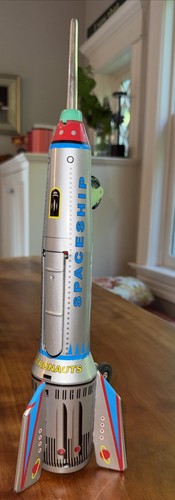 Retro tinplate toy rocket - retro,