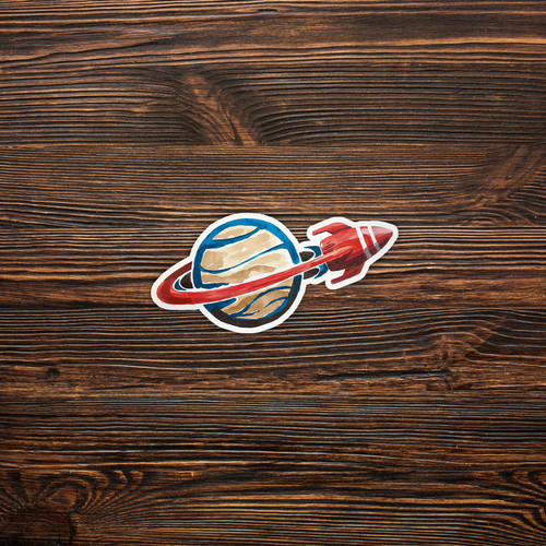 Retro rocket ship planet - rocket,