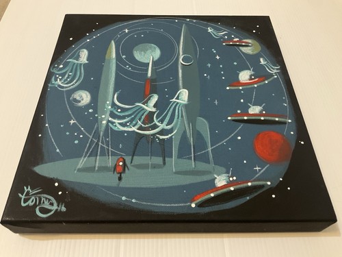 Gato gomez painting - gomez, retro