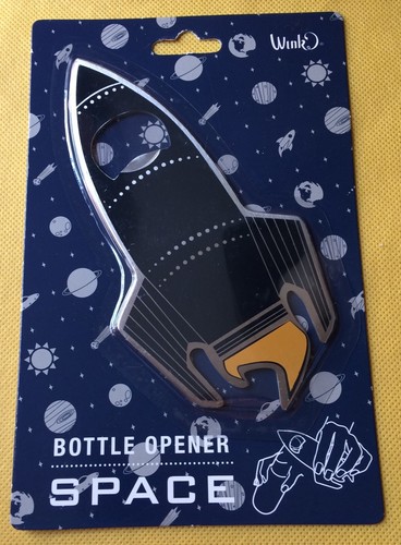 Retro space rocket bottle - retro,