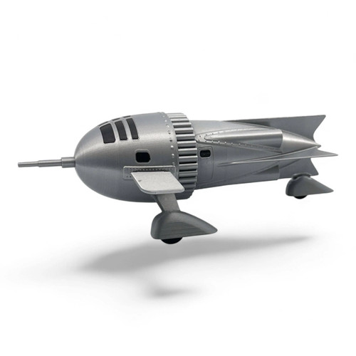 Retro rocket ship printed - retro, |